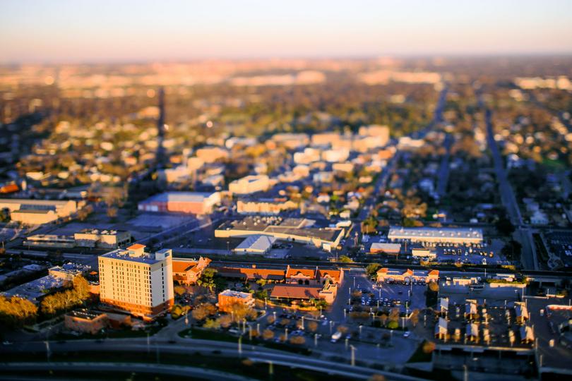 A picture of a booming city