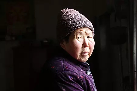 A picture of an aged woman