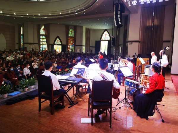 A centennial celebration was held for Gospel Church in Mianzhu, Sichuan, on May 28, 2023.    