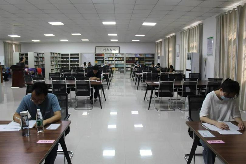 A total of 12 people underwent the recruitment examination within the Jiangxi Bible School's library in Nanchang City, Jiangxi Province, July 22, 2023.