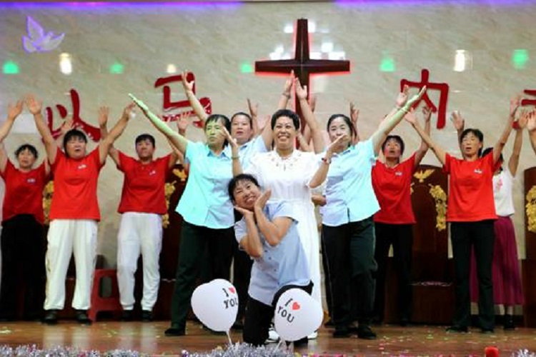 Memebers of Shengli Church in Taian County, Anshan City, Liaoning Province, celebrated the 20th anniversary of the dedication of the church on August 10, 2023.