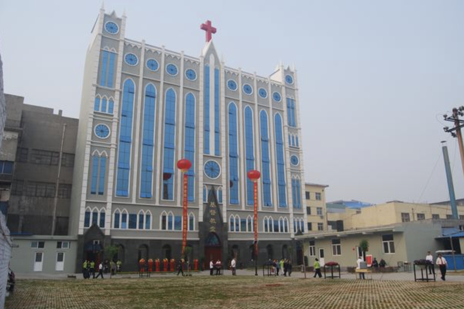 A picture of the outside view of the Chengqu Church in Jincheng