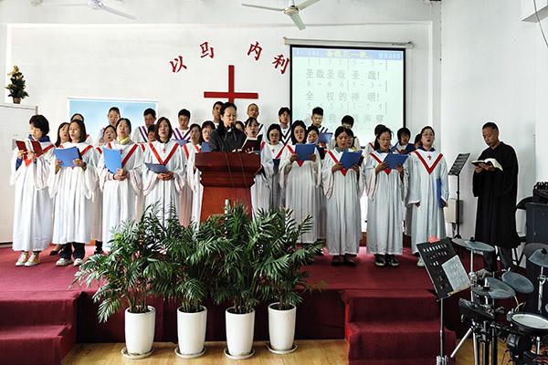 Suzhou Hushuguan Church hosted a themed Christian charity Sunday worship in Suzhou City, Jiangsu Province, on October 15, 2023.