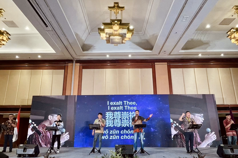 The Indonesian Imanuel Male Chorus led the participants in the worship part during the second Impact Asia Alliance Summit on November 2, 2023.