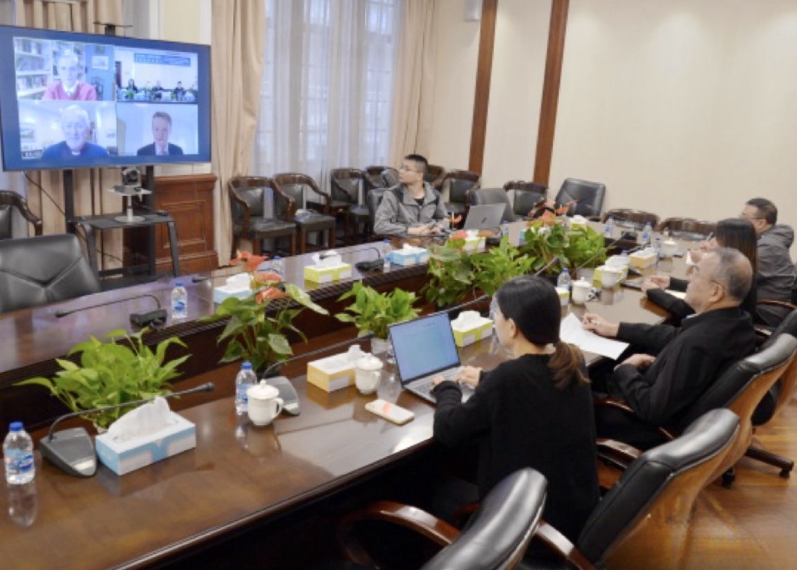 CCC&TSPM and the Church of England conducted a virtual conference, discussing the coming visit to the churches in China, at the station of CCC&TSPM on November 10, 2023.