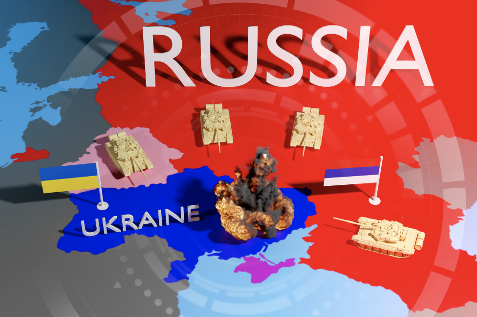 A picture of Ukraine and Russia military conflict