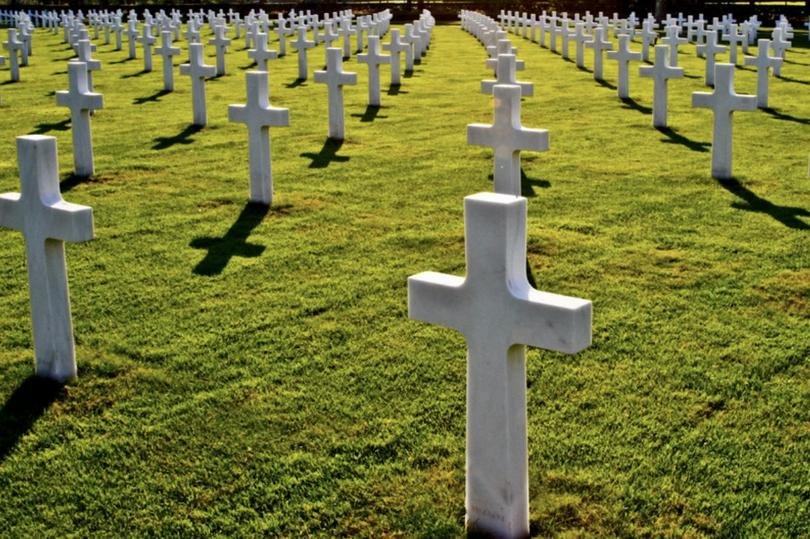 A cemetery of cross-tombstones