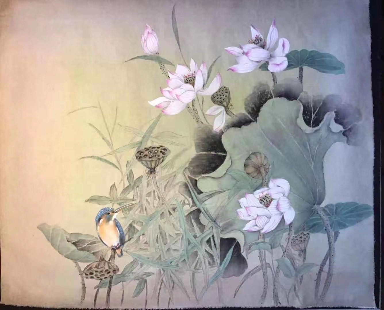 A Chinese painting of lotus