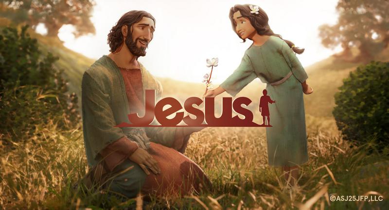 A poster of the upcoming animated family film, JESUS
