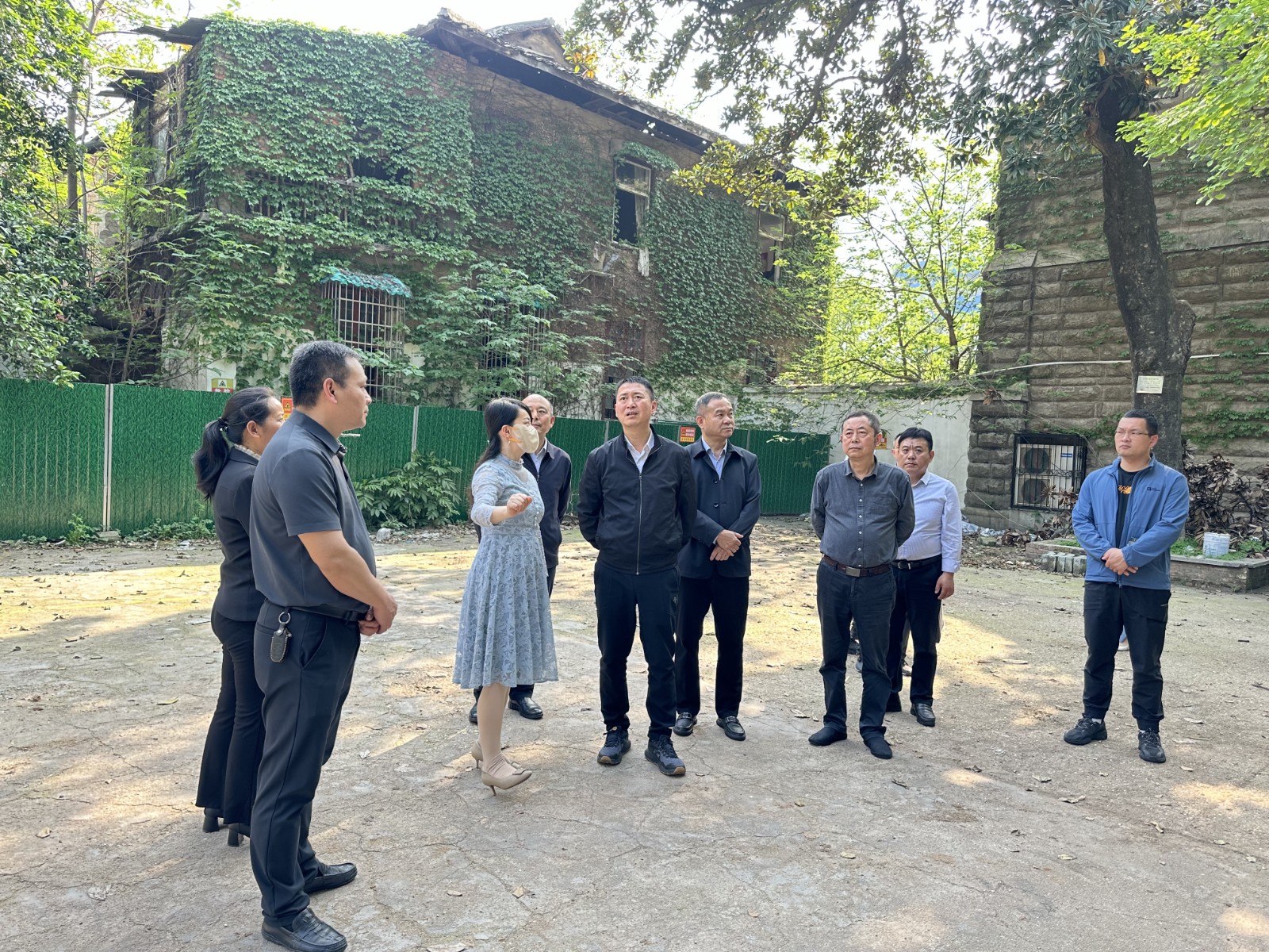 A survey team from the Changsha Municipal Government assessed the renovation of the dilapidated buildings project of the city's CC&TSPM in Changsha City, Hunan Province,  on April 12, 2024.