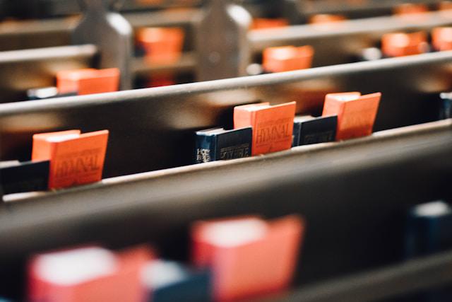 Some Bibles in a church.