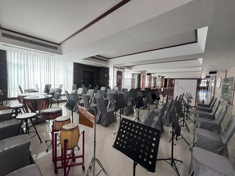 The rehearsal area for the folk band in the Liushi Church.