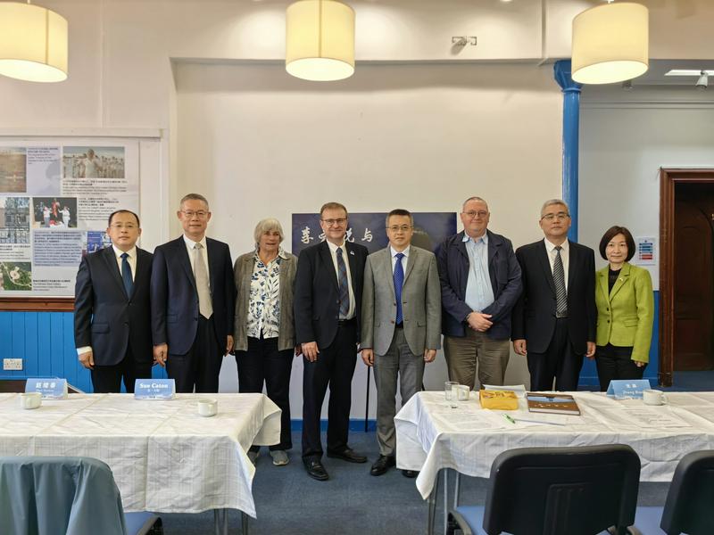 Sue Caton (third from left) was at the launch of the “Eric Liddell and Weifang” exhibition on Thursday, August 22, 2024.