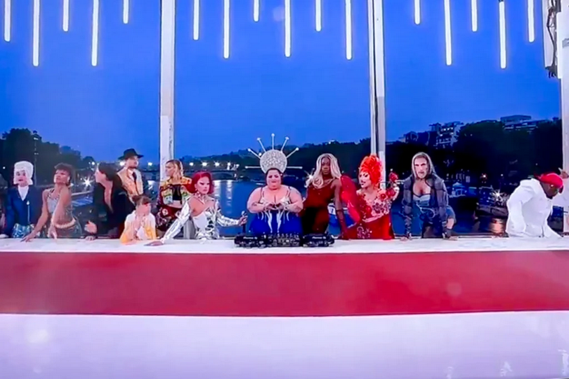 The drag queen performance at the 2024 Paris Olympics that seemed to mock Leonardo da Vinci's painting of the Last Supper scene.