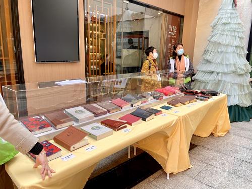 Different versions of the Bible and Biblical Interpretation books were on display at Guangxiao Church in Guangzhou City, Guangdong Province, on December 8, 2024.