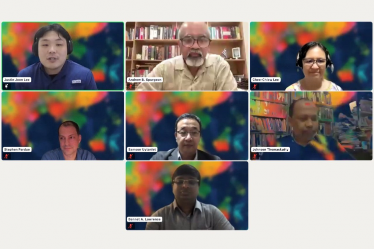 Screenshot of the virtual book launch for Exploring the New Testament in Asia: Evangelical Perspective took place at 8 p.m. Manila time, on November 5.