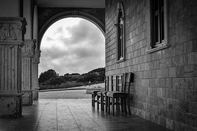 Church, architecture, arch, chair image