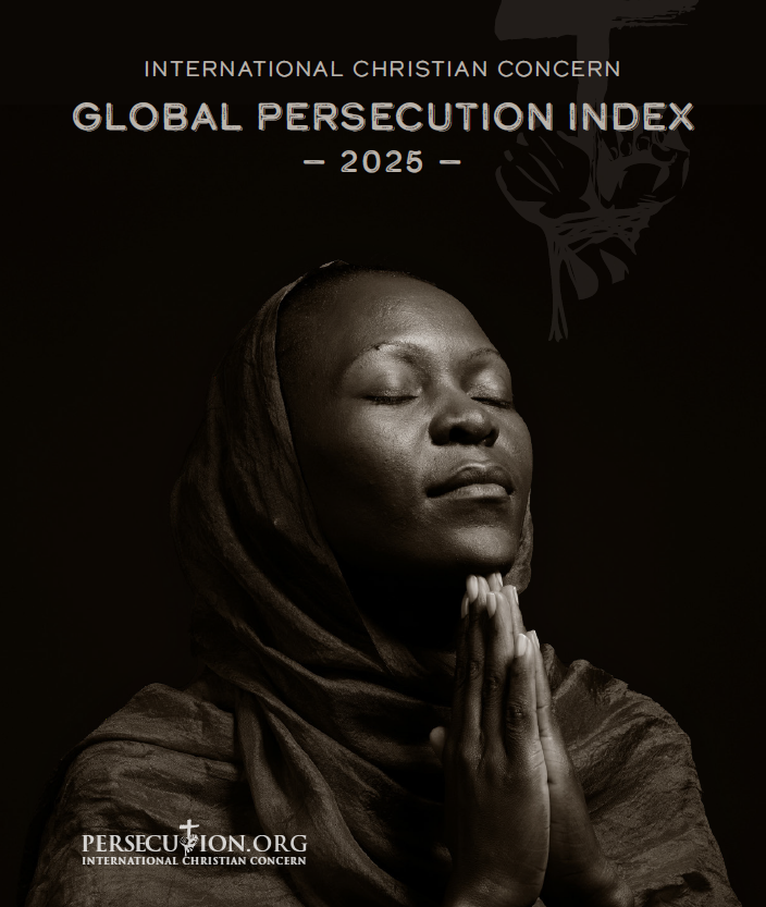 The cover of 2025 Global Persecution Index released by International Christian Concern