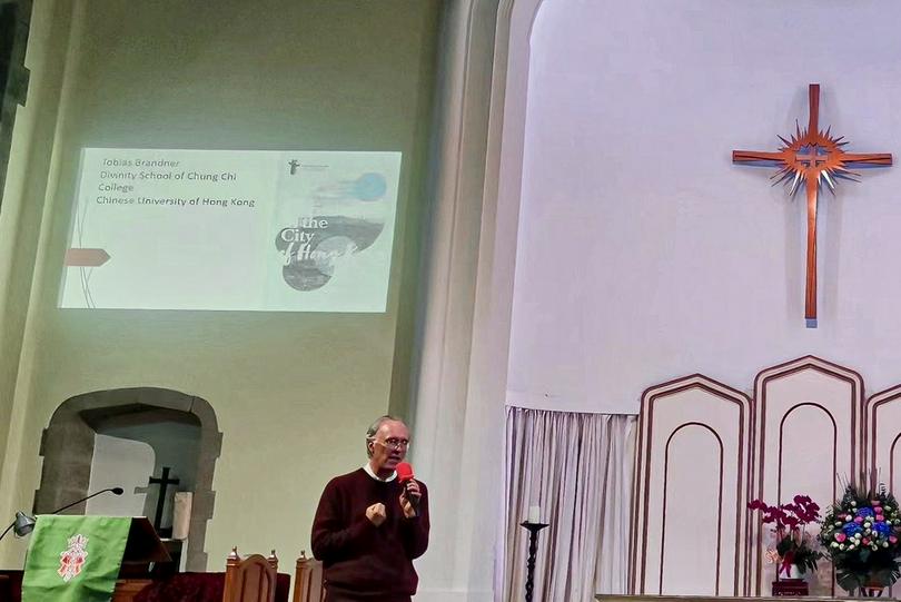 On January 19, 2025, Rev. Dr. Tobias Brandner, author of Christians in the City of Hong Kong and professor at the Divinity School of Chung Chi College, the Chinese University of Hong Kong, gave a lecture at Kowloon Union Church, Hong Kong.