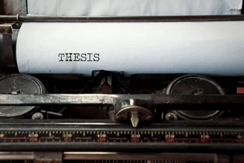 Typewriter caption: THESIS