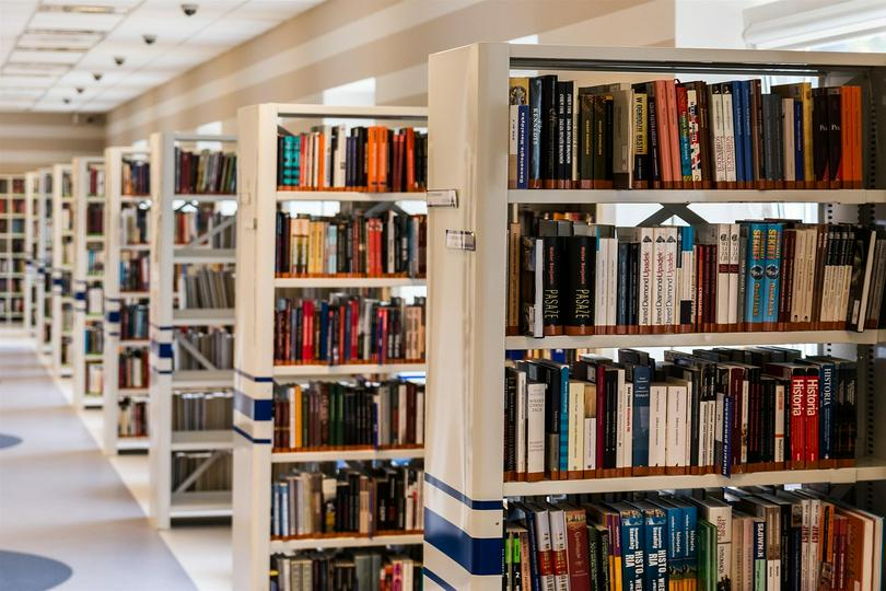 Library, books, bookcases image