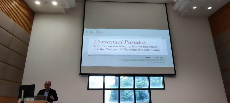 Rev. Dr. Daniel D. Lee delivered the lecture "Contextual Paradox: Non-Essentialist Identity, Divine Encounter, and the Dangers of Theological Contextuality" on January 23 at the Chinese Graduate School of Theology.