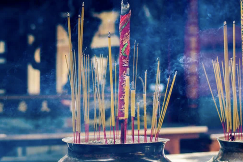 Burning incense sticks