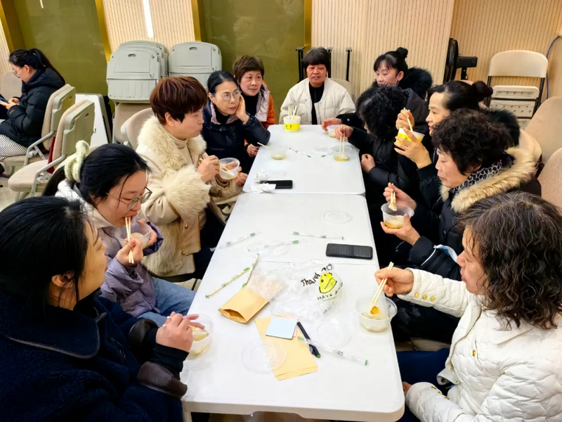 Congregants enjoyed Tangyuan during the Lantern Festival celebration held by the workplace fellowship of the Jiaojiang Church in Taizhou City, Zhejiang Province, on February 12, 2025.