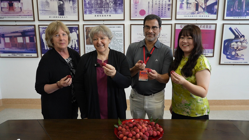 A group photo taken on July 13, 2025, during Thomas Hemenway’s visit to Liudu Hospital in Minqing, where his ancestor, Dr. Ruth V. Hemenway, had once served. (Thomas Hemenway, third from right)
