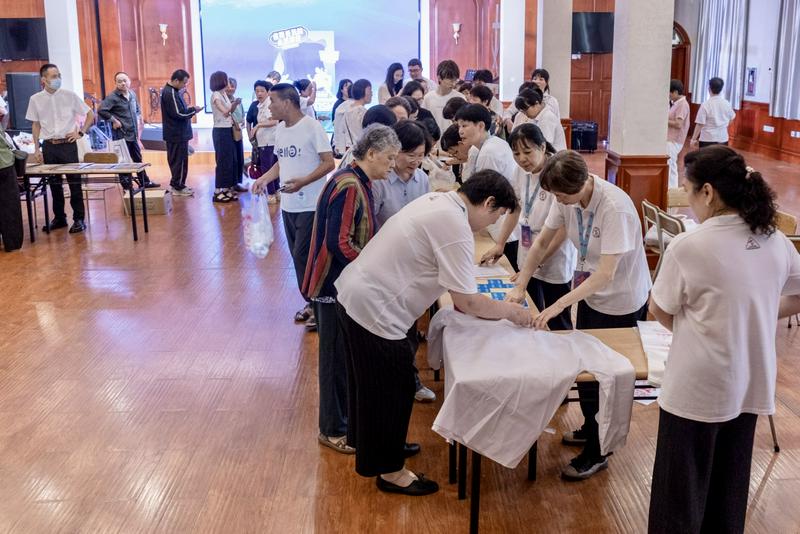 Christians attended the 2025 baptism service for 90 seekers at Ningbo Centennial Church in Ningbo City, Zhejiang Province, on July 27, 2025. 