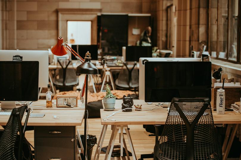 A workspace desk setup