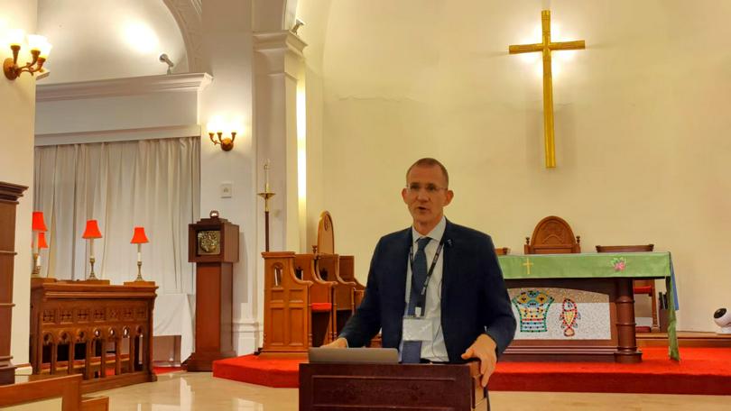 Prof. Volker Henning Drecoll delivered a keynote lecture in the HKSKH All Saints' Cathedral on September 13, 2025.
