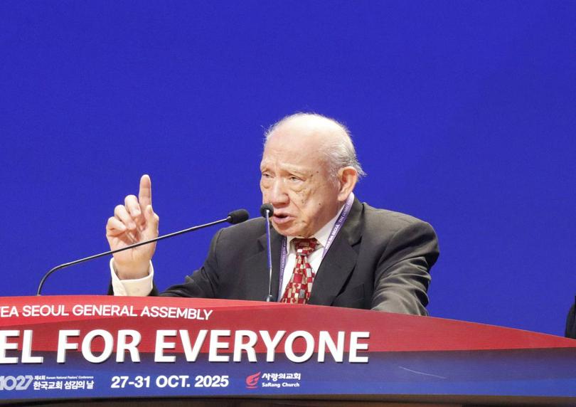 Rev. Stephen Tong delivered a sermon at the 14th World Evangelical Alliance (WEA) General Assembly in Korea on October 28, 2025.