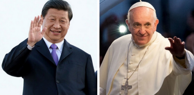 China's President Xi Jinping and Pope Francis