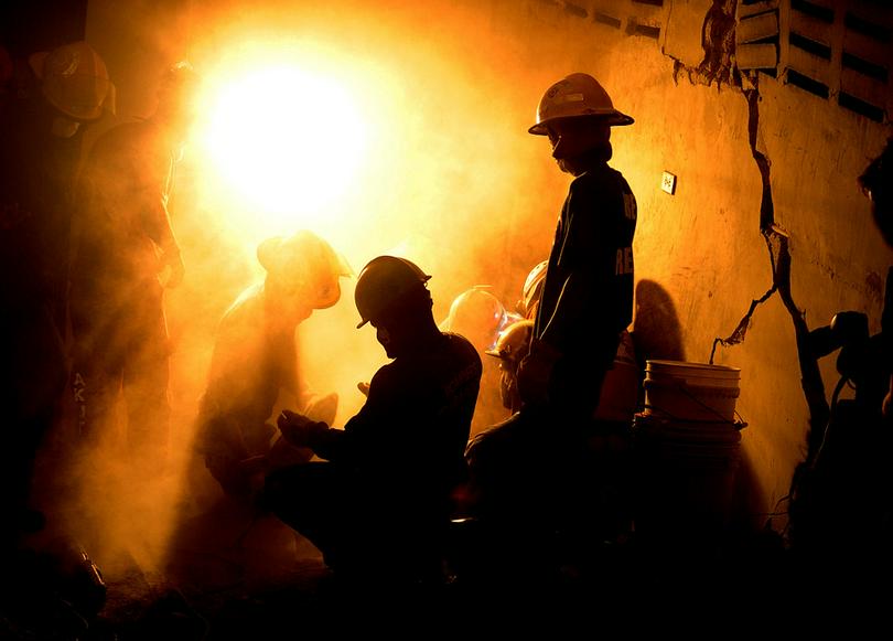 Rescuers during Earthquake