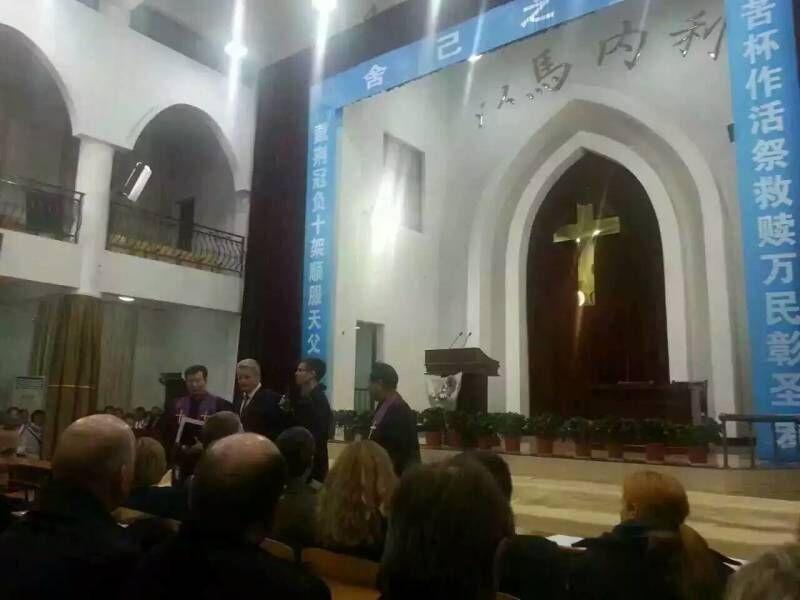 Gauck attends an Easter Day service in Xi'an