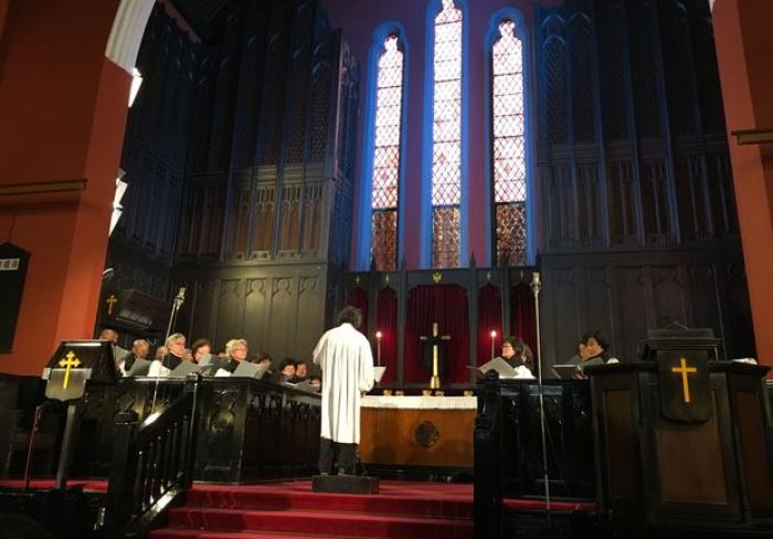 The Service for Good Friday in Shanghai Community Church 