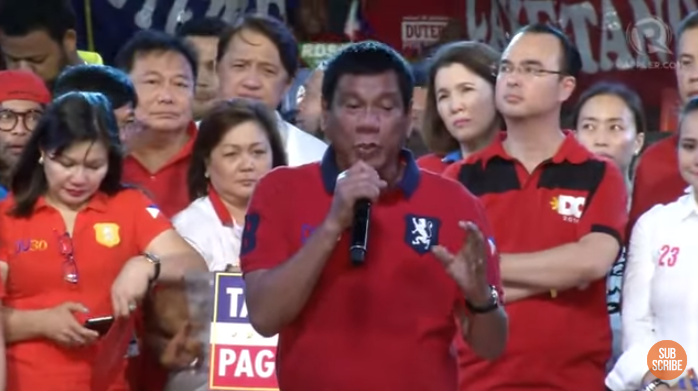 Rodrigo Duterte miting de avance