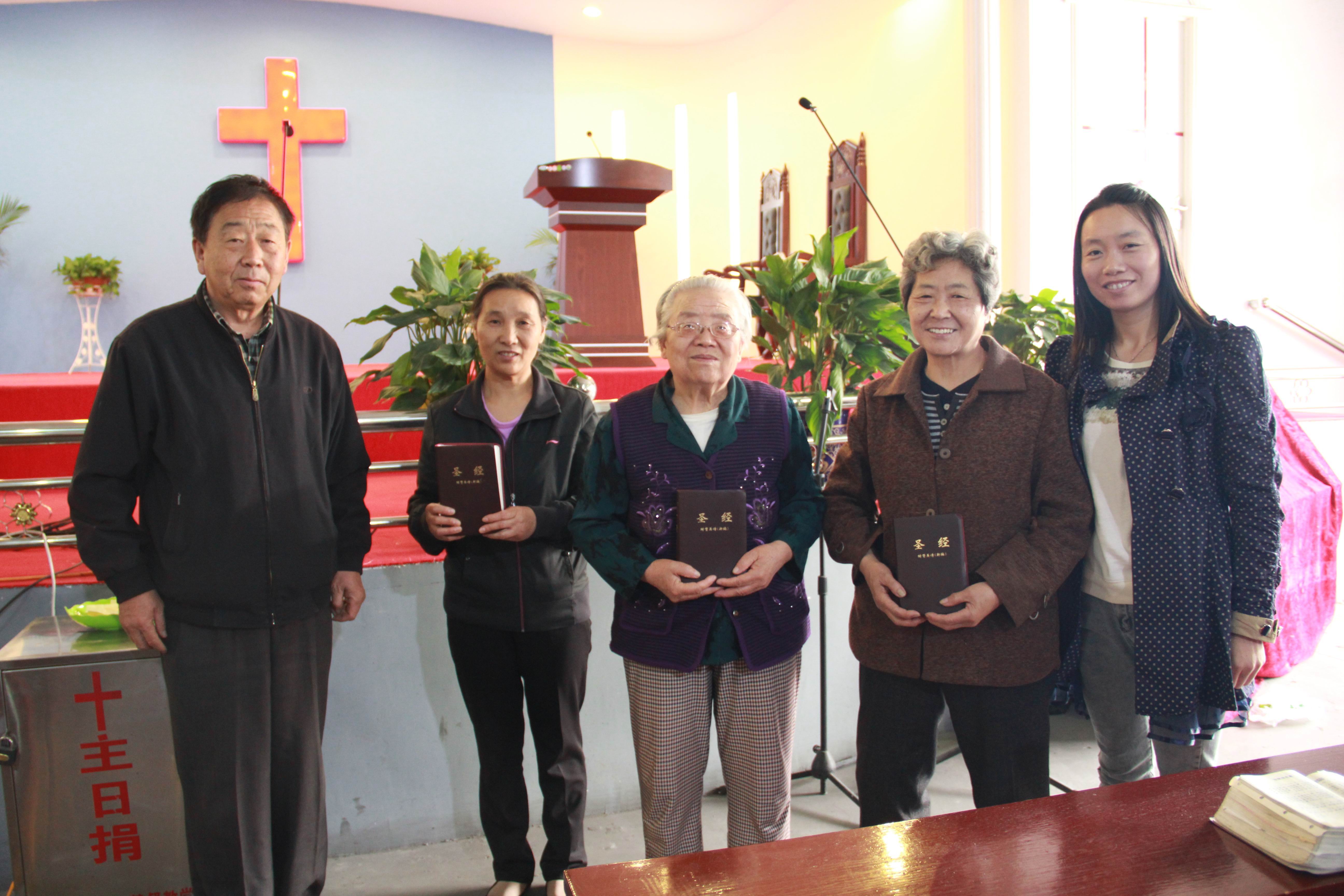Several members of the choir received the Bible as the award