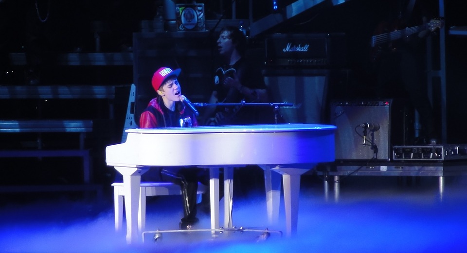 Justin Bieber During A Concert