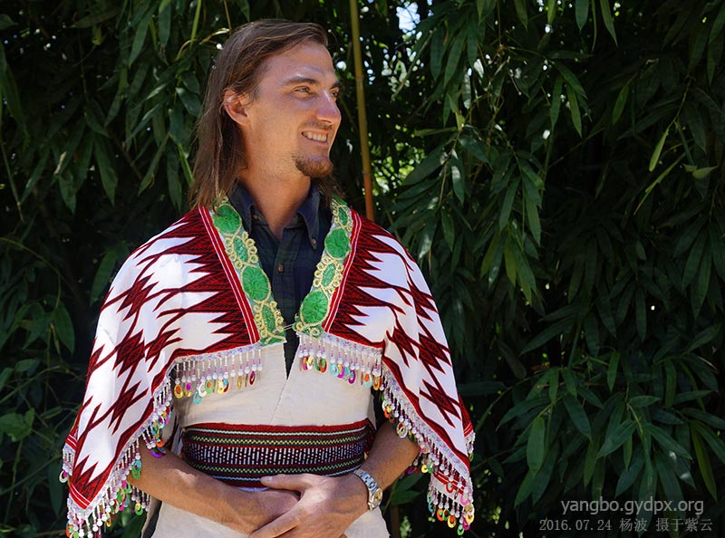 Steve with the Miao Blake in the traditional Miao Clothing (Photo provided to CCD)