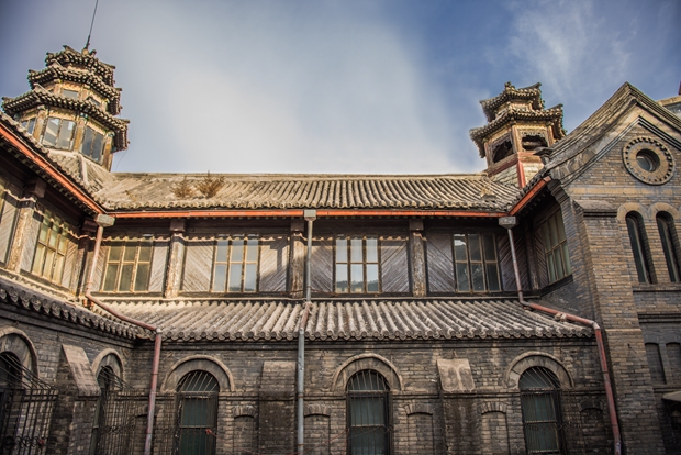 Wangfujing Catholic Church of Beijing. Outside of the Church.