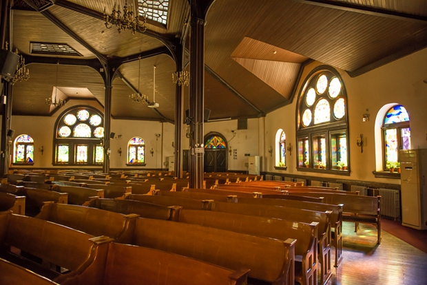 inside of the Chongwenmen Christian Church of Beijing.