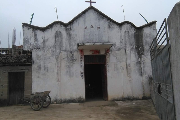 A rural Church under building