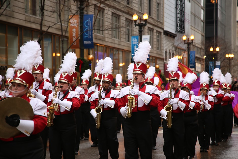 Marching Band During Thanksgiving Parade