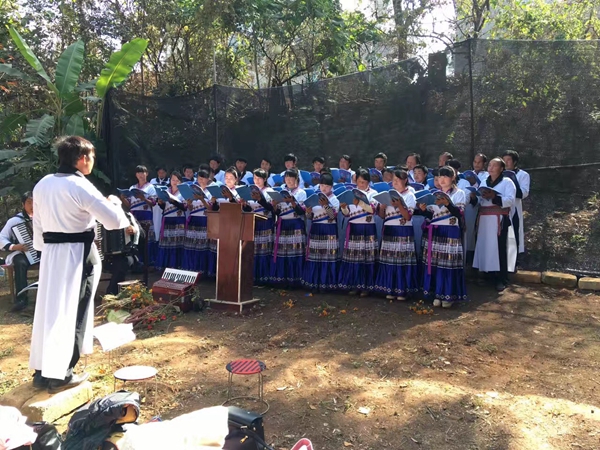 The Miao choir Worshiping