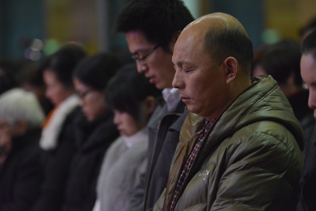 Believers attended an evangelistic rally on the 2014 Christmas Eve in Chongyi Church, one of the megachurches in China 