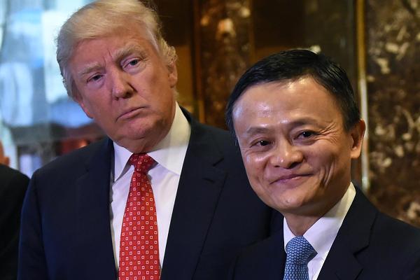 US President-elect Donald Trump and Alibaba's Jack Ma