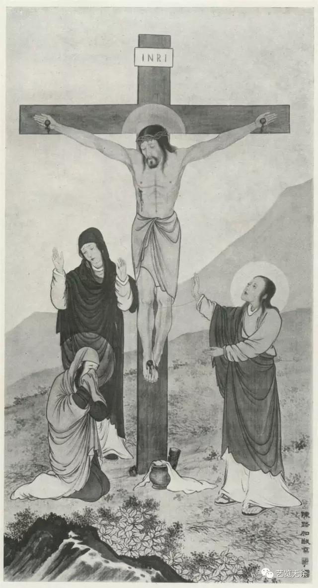 Chen Yuandu‘s painting: Jesus crucified on the cross