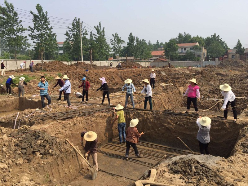 File photo: some believers participated in the church construction.